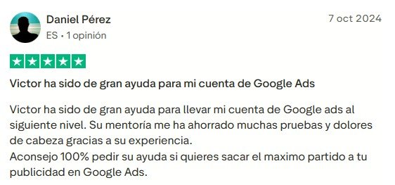 Reseña de cliente en Google