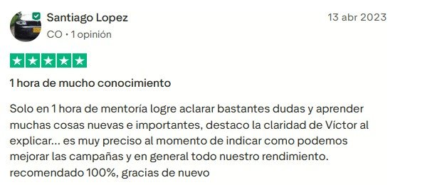 Reseña de cliente en Google
