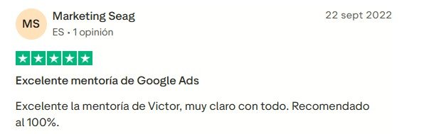 Reseña de cliente en Google