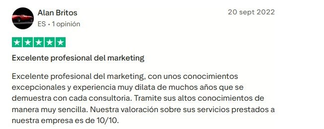 Reseña de cliente en Google